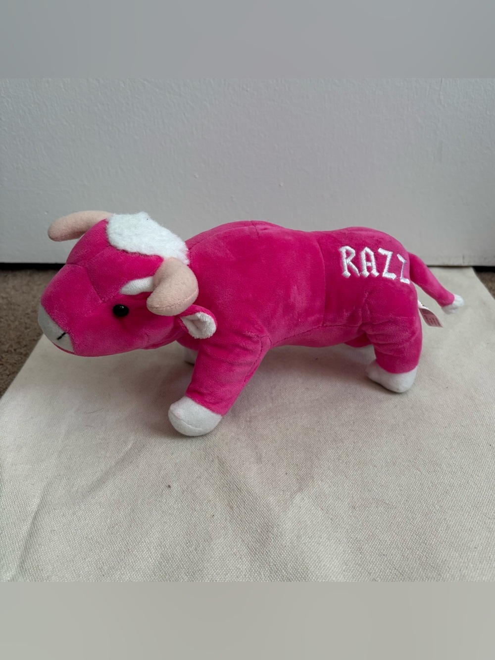 PBR Curto Toy Mfg. Co. RAZZ Pink Bull Articulated Plush 2022 Small